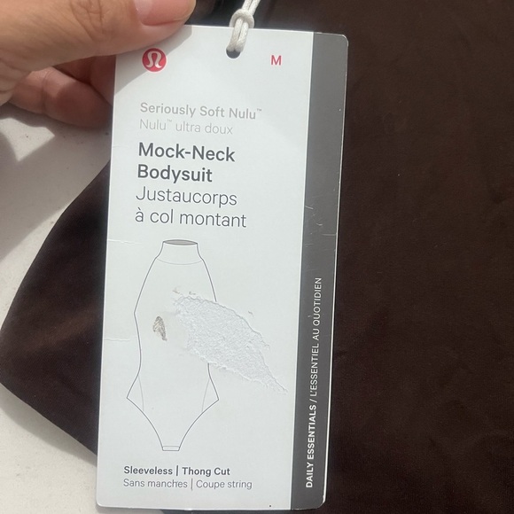 Lululemon Athletica Chocolate Mock-Neck Bodysuit - Picture 2 of 5